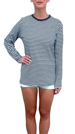
                
                    Load image into Gallery viewer, T Shirt Unisex Long Sleeve Striped
                
            