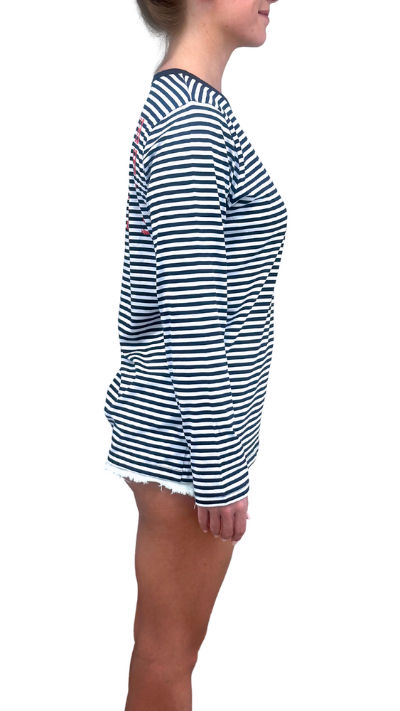 
                
                    Load image into Gallery viewer, T Shirt Unisex Long Sleeve Striped
                
            