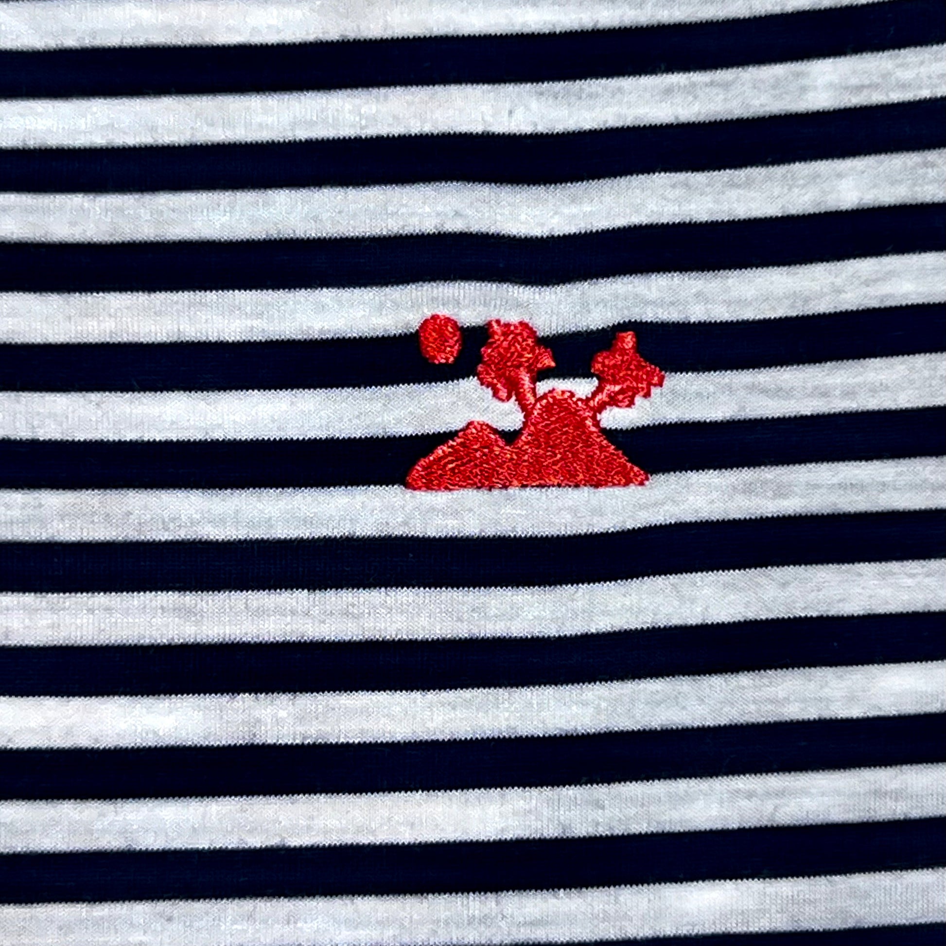 Striped Navy/White